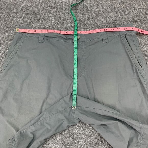 Columbia Short Mens 36 Dove Washed Out Flat Front Lightweight Cotton Khaki Chino - Picture 5 of 11